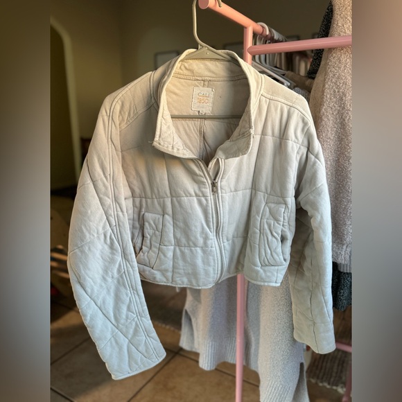 Cali1850 Jackets & Blazers - Cotton Beige Quilted Jacket
